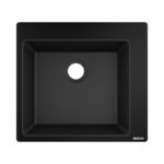 Chiuveta de bucatarie Hansgrohe SilicaTec, 1 cuva, 56x51 cm, negru grafit