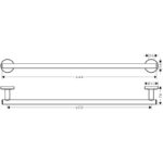Portprosop Hansgrohe Logis Universal, 60 cm, crom - imagine 3