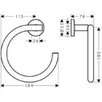 Portprosop rotund Hansgrohe Logis Universal, crom - imagine 3