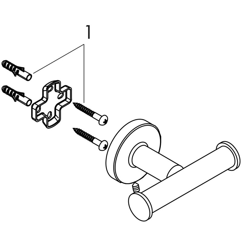 Cuier dublu Hansgrohe Logis Universal, crom - imagine 2