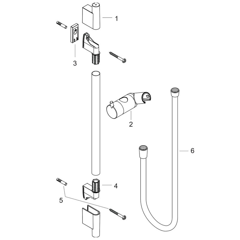 Bara de dus Hansgrohe Unica S Puro, cu furtun 65 cm, bronz periat - imagine 3
