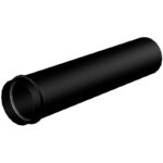 Teava de legatura verticala sifon Alcadrain, finisaj negru mat, lungime 15 cm