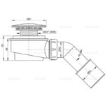 Sifon cadita dus Alcaplast, 60 mm, cu inaltime redusa si cot evacuare, crom - imagine 2