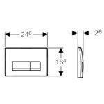 Set rezervor incastrat Geberit Duofix cu set fixare si clapeta crom lucios Delta 51 pentru vas WC suspendat - imagine 5