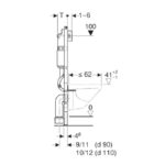 Set rezervor incastrat Geberit Duofix cu set fixare si clapeta crom lucios Delta 51 pentru vas WC suspendat - imagine 6