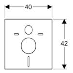 Set rezervor incastrat Geberit Duofix cu set fixare si clapeta crom lucios Delta 51 pentru vas WC suspendat - imagine 3