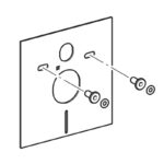Set rezervor incastrat Geberit Duofix cu set fixare si clapeta crom lucios Delta 51 pentru vas WC suspendat - imagine 2
