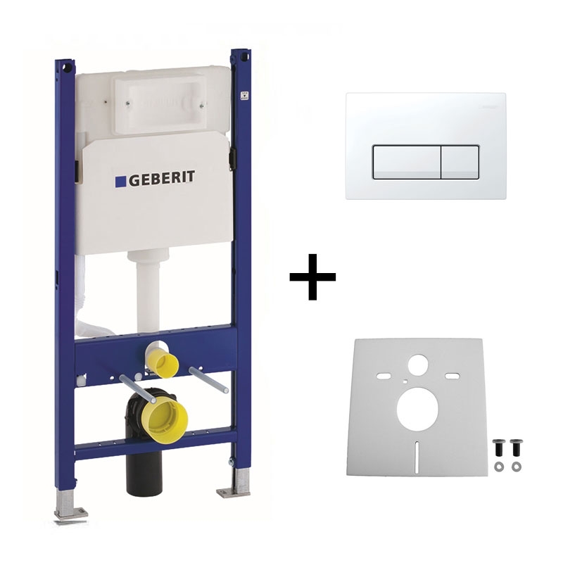 112070_set_rezervor_incastrat_geberit_clapeta_izolare_fonica Set rezervor incastrat Geberit Duofix cu set fixare si clapeta alba Delta 51 pentru vase WC suspendate - imagine 1