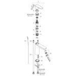 Baterie lavoar cu ventil click clack Hansgrohe Talis E 110, alb mat - imagine 3