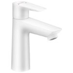 Baterie lavoar cu ventil click clack Hansgrohe Talis E 110, alb mat