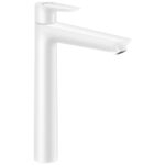 Baterie inalta de lavoar cu ventil Hansgrohe Talis E 240, alb mat