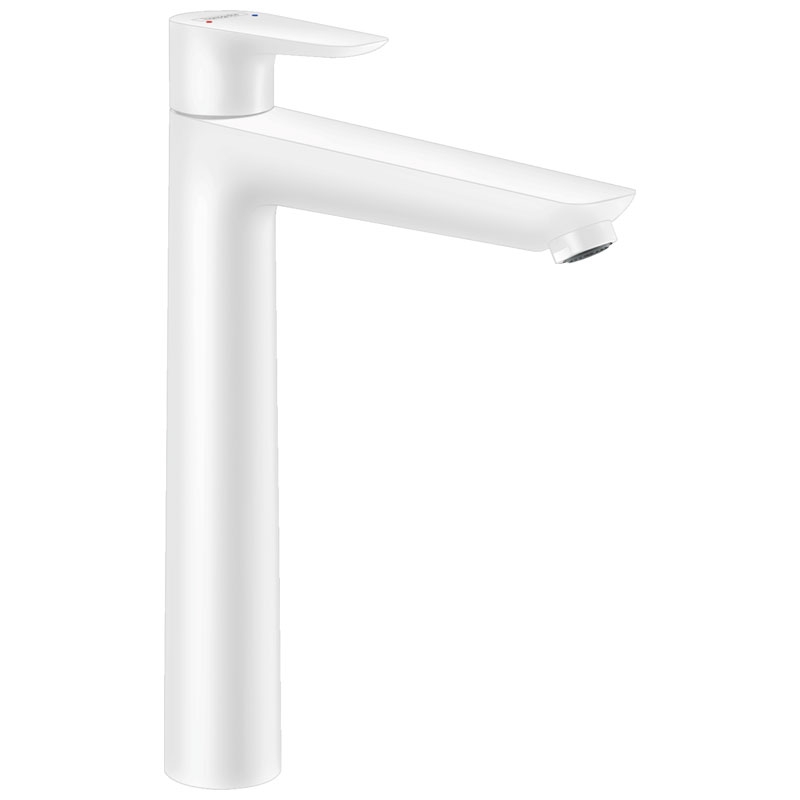 Baterie inalta de lavoar cu ventil Hansgrohe Talis E 240, alb mat - imagine 1