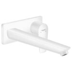 Baterie lavoar Hansgrohe Talis E, montaj pe perete, 22.5 cm, alb mat