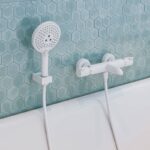 Baterie termostatata cada-dus Hansgrohe Ecostat Comfort, alb mat - imagine 4