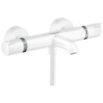 Baterie termostatata cada-dus Hansgrohe Ecostat Comfort, alb mat