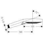 Para de dus Hansgrohe Raindance Select S 120, 3 jeturi, auriu lucios - imagine 4