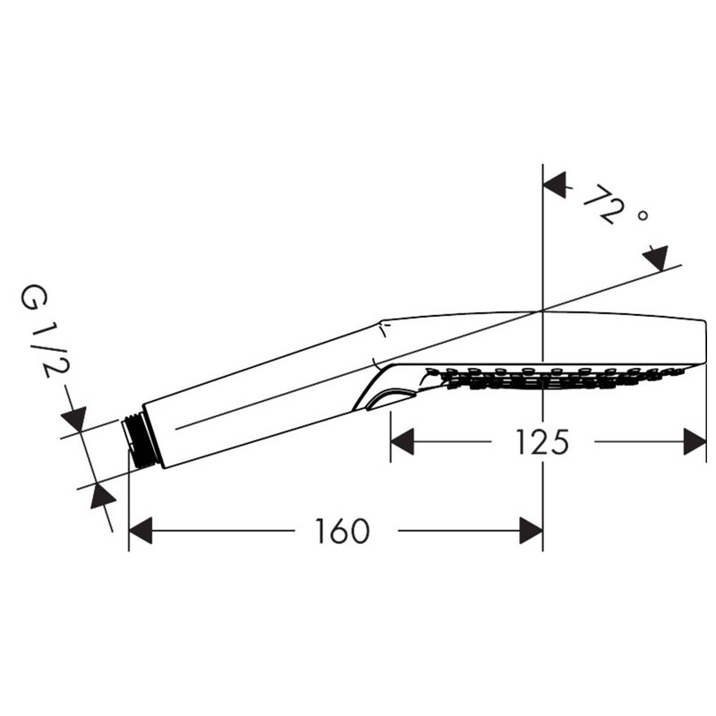 Para de dus Hansgrohe Raindance Select S 120, 3 jeturi, auriu lucios - imagine 4