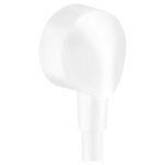 Racord dus Hansgrohe Fixfit E, rotund, alb mat