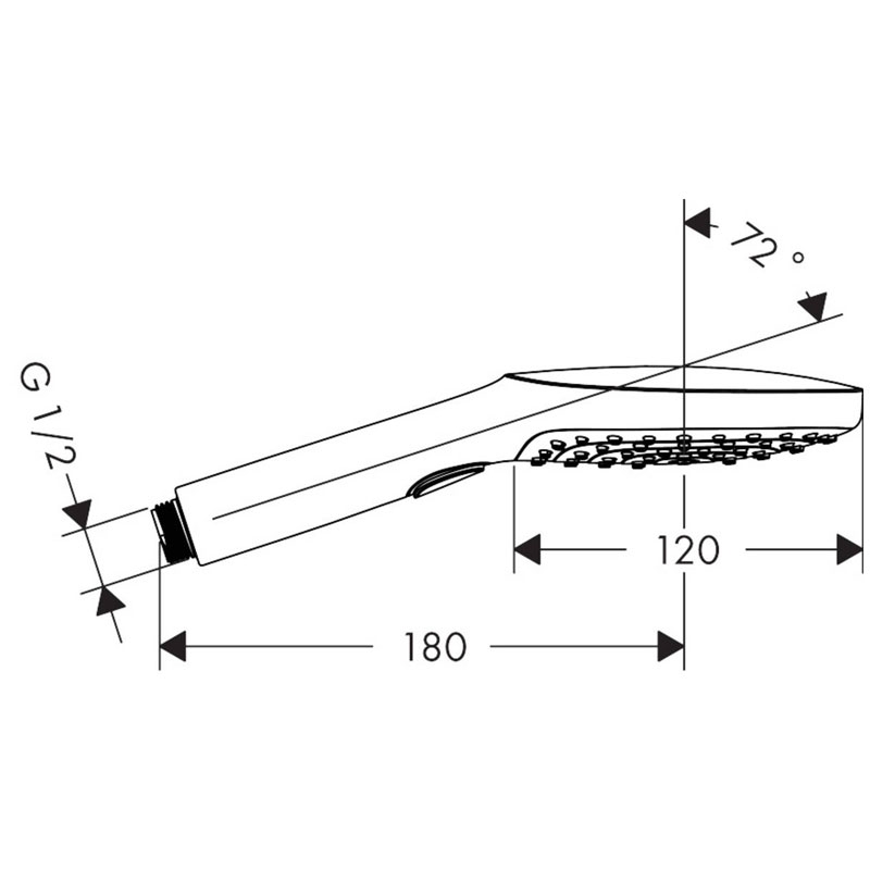 Para de dus Hansgrohe Raindance Select E 120, 3 jeturi, alb mat - imagine 4