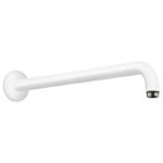 Brat de dus Hansgrohe montaj pe perete, lungime 38.9 cm, alb mat