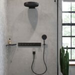 Para de dus Hansgrohe Rainfinity 130, 3 jeturi, negru mat - imagine 2