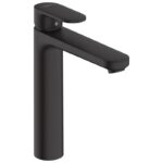 Baterie inalta de lavoar Hansgrohe Vernis Blend 190, fara ventil, negru mat