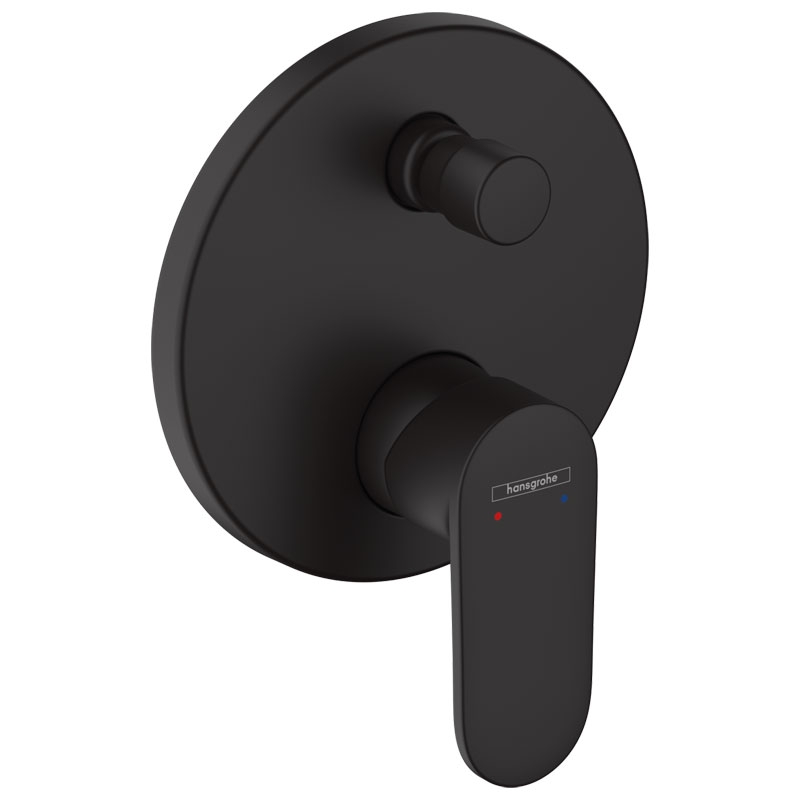 Baterie cada/dus Hansgrohe Vernis Blend, montaj incastrat, negru mat - imagine 1