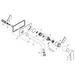 Baterie lavoar cu pipa Hansgrohe Vernis Shape, montaj incastrat, crom - imagine 3
