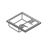 Chiuveta granit Ferro Mezzo II, dreptunghiulara, 1 cuva cu picurator, 580x480 mm, nisip - imagine 2