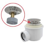 Sifon cadita dus Alcadrain cu ventil click-clack, 50 mm, finisaj crom