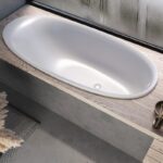 Cada ovala pentru inzidire Kolpasan Soft, 180x80 cm, alb - imagine 2