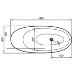 Cada ovala pentru inzidire Kolpasan Soft, 180x80 cm, alb - imagine 4