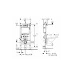 Set rezervor WC incastrat Geberit Duofix, cu set de fixare si clapeta Delta 20, pentru vas WC suspendat - imagine 2