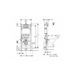 Set rezervor incastrat Geberit Duofix cu set fixare si clapeta cromat lucios Delta 20 pentru vas WC suspendat - imagine 2