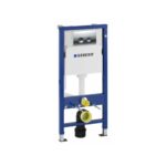 Set rezervor incastrat Geberit Duofix cu set fixare si clapeta cromat lucios Delta 20 pentru vas WC suspendat