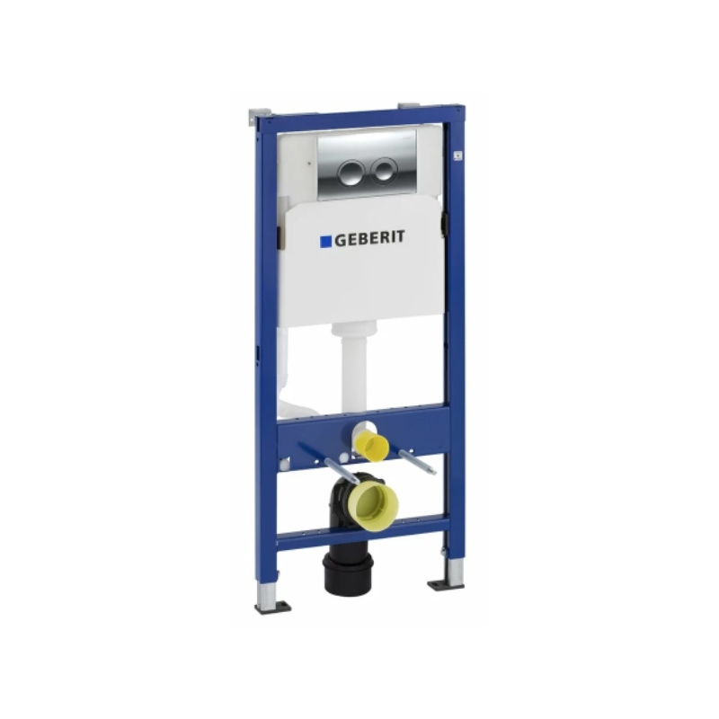 112288_prepack_geberit_duofix_clapeta_delta20_crom Set rezervor incastrat Geberit Duofix cu set fixare si clapeta cromat lucios Delta 20 pentru vas WC suspendat - imagine 1