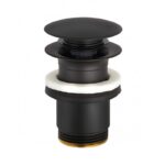 Ventil click-clack Kludi, cu preaplin, negru mat