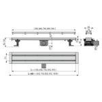 Rigola pentru dus Alcadrain cu capac faiantabil, lungime 550 mm - imagine 4