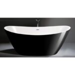 Cada freestanding Florida Selena, 170x80 cm, alb/negru - imagine 3