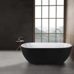 Cada freestanding Florida Aura New 170, ovala, alb/negru - imagine 3