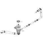 Set sifon manual pentru chiuveta Hansgrohe D14-10 - imagine 2