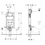 Rama Geberit Kombifix pentru vas wc suspendat, 109 cm, cu rezervor incastrat Sigma 8 cm - imagine 2