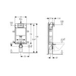 Rama Geberit Kombifix pentru WC suspendat, 108 cm, cu rezervor incastrat Delta 12 cm - imagine 2