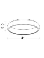 Plafoniera Nova Luce Albi, finisaj alb satinat, 32 W, cod 8105605 D - imagine 4