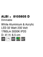 Plafoniera Nova Luce Albi, finisaj alb satinat, 32 W, cod 8105605 D - imagine 3