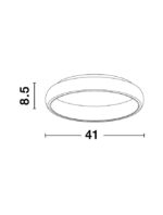 Plafoniera Nova Luce Albi, finisaj negru satinat, 32 W, cod 8105616 - imagine 2