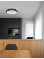 Plafoniera Nova Luce Albi, finisaj negru satinat, 32 W, cod 8105616 - imagine 9