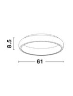 Plafoniera Nova Luce Albi, finisaj gri satinat, 50 W, cod 8105617 - imagine 4