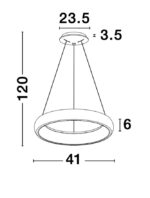 Suspensie Nova Luce Albi, finisaj alb satinat, 32 W, cod 8105618 - imagine 2