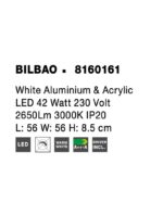 Aplica Nova Luce Bilbao, alb mat, led 42W, cod 8160161 - imagine 7